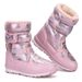 Ski Boots New Winter Travel Parent Child Snow Boots Mid Tube Children's Warm Cotton Shoes_desvips.com