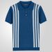 Men's Clothing Summer Short Sleeve Knitwear Black Striped Business Casual Polo Shirts_desvips.com