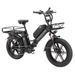 SINOHON Delivery Pro Max Folding Electric Bike With Dual-Battery, Front Basket & Rear Cargo Rack_desvips.com