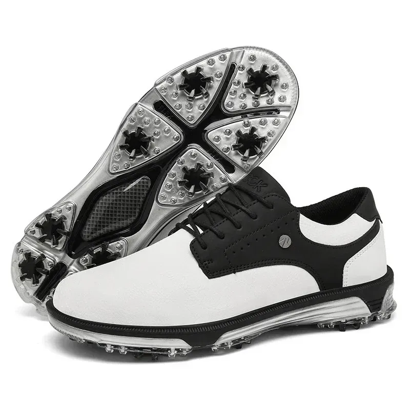 Golfer Sport Man Waterproof Shoes Ankle Golf Sneaker Supplies Golfing Shoes Non Slip Comfortable Walking Shoe Black 240_desvips.com