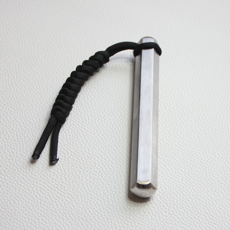 304 Stainless Steel Solid Cool Pen Tactical Self-defense Hexagonal Paracord Strength Defense Key Short Stick EDC Equipment_desvips.com