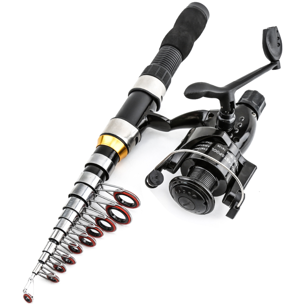 Beginner Ultra Short Sea Fishing Gear Lure Reel Cross-Border Portable Casting Rod Full Set Fish Hooks Hard Bait_desvips.com