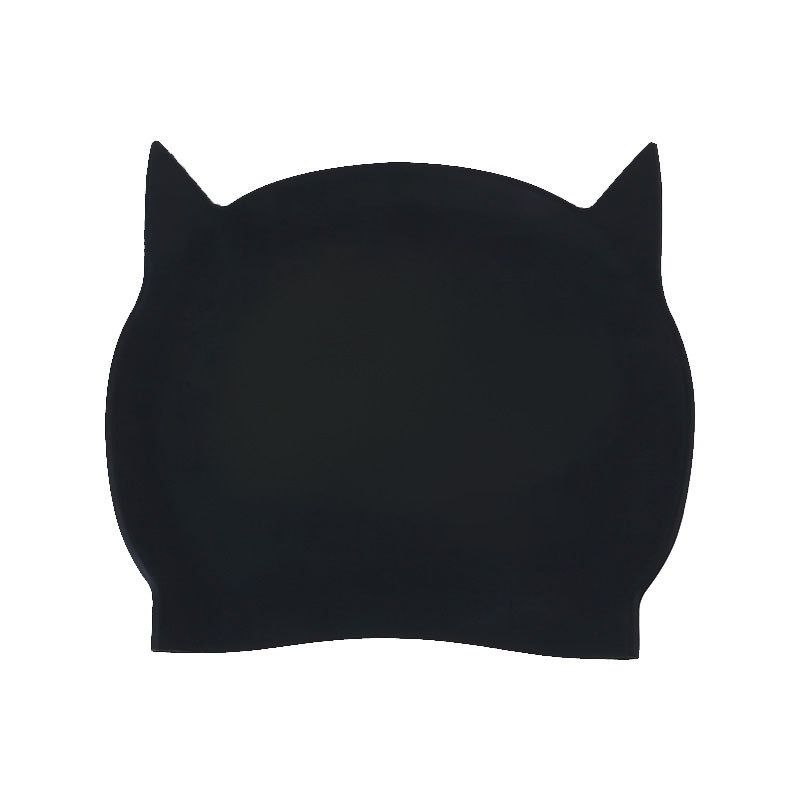 Children's Boys And Girls High Elastic Little Devil Cartoon With Ears Pure Silicone Non-Tightening Swim Cap Swimming_desvips.com