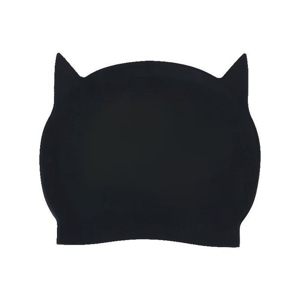 Children's Boys And Girls High Elastic Little Devil Cartoon With Ears Pure Silicone Non-Tightening Swim Cap Swimming_desvips.com