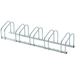 Rastrelliera Portabiciclette Parcheggio Per 5 Biciclette In Acciaio, 145×33×27 Cm, Argento_desvips.com