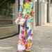 Women's Style Printed Loose Long Sleeve Wide Leg Pants Fashion Suit_desvips.com