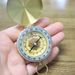 Pure Copper G50 Pocket Watch Flip Cover Outdoor Hiking Multifunctional Covered Luminous Compass_desvips.com