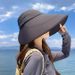 Women's Summer With Large Brim, Color-blocking Sun Outdoor Hiking, UV Protection Fisherman Hat For Vacation And Beach_desvips.com