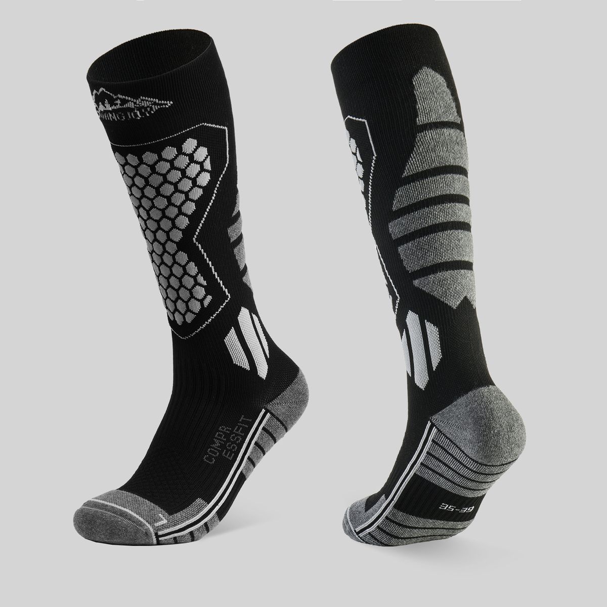 Professional Compression Ski Long Tube Outdoor Sports Cycling Running Skiing Thickened Warm Cold-Proof Snow Socks_desvips.com