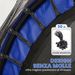 Trampolino Elastico Per Bambini Ø1.6x1.9 M Con Rete Di Sicurezza E Pali Imbottiti, Età 3-10 Anni, Blu_desvips.com