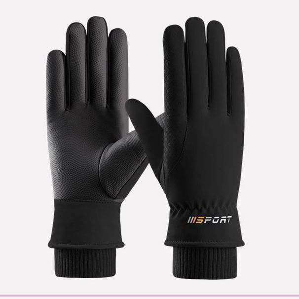 Ski Wo, Windproof Waterproof, Winter Warm And Plush Thick, Outdoor Cycling Anti Slip Electric Bike Cotton Gloves For_desvips.com