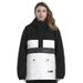 001 001 Winter New For Women Korean Double Reflective Warm Waterproof Night Glow Ski Hoodie Single Board Color Block Snow Suit_desvips.com