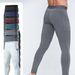 Men's Compression Running Pants - High Elasticity Quick-Dry Workout Tights For Gym, Jogging & Outdoor Sports (Black/White/Gray/Navy/Green/Burgundy)_desvips.com