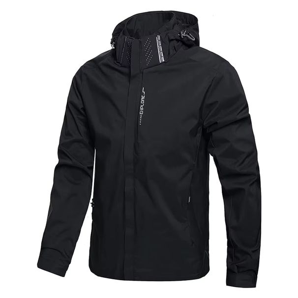 Men's Waterproof Rain Lightweight Outer Hooded Raincoat Hiking Windproof Jacket Climbing Outdoor Jackets_desvips.com
