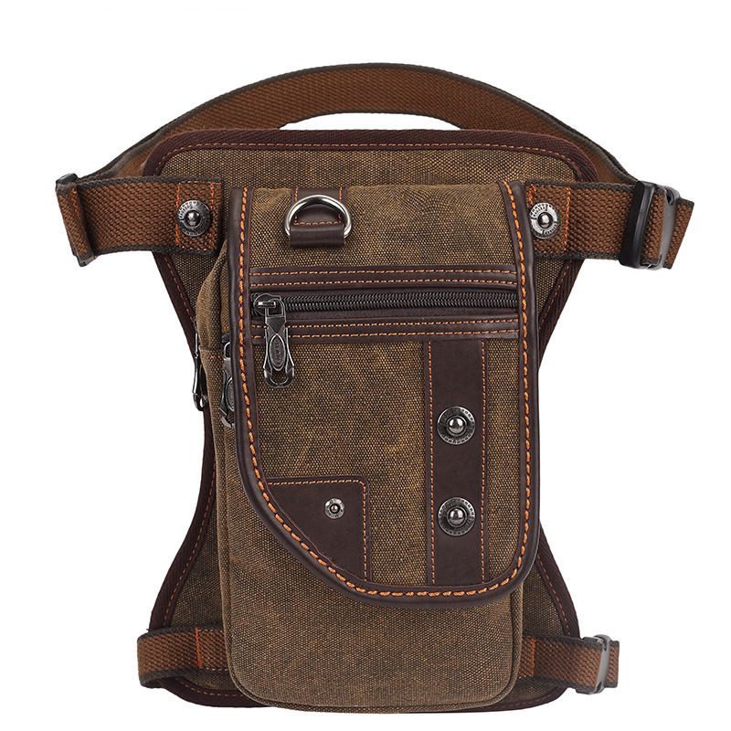 Exclusive Men's European And American Style Canvas Waist Outdoor Crossbody Tactical Leg Sports Personality_desvips.com