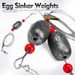 Set With Steel Wire Copper Beads Lead Sinker Eight-Shaped Ring Fish Egg Sinking Weight Gear Sea Boat Fishing Components_desvips.com