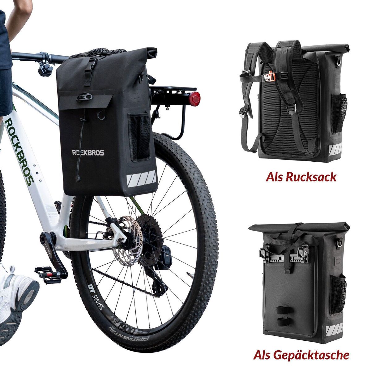 ROCKBROS Backpack/Luggage Bag Bicycle Bag Helmet Bag 13.5-18L_desvips.com