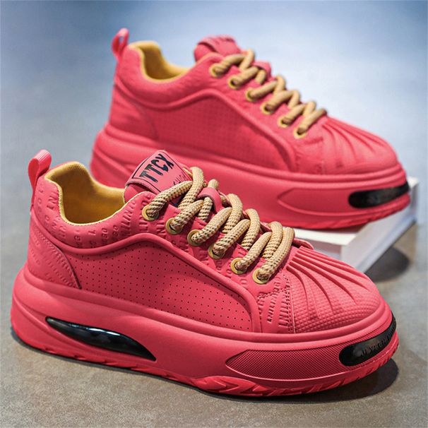 2026 Fashion Sneakers Skateboarding Shoes Youth/Men Ultra-Fine Leather Low Top Lace-Up Breathable Non-Slip Wear-Resistant Running Shoes_desvips.com