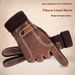 Men's Genuine Leather Winter Gloves – Touchscreen Compatible, Windproof & Fleece-Lined For Motorcycle Riding & Outdoor Activities_desvips.com