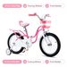 Pink & White Kids Bicycle For Toddlers & Girls, Safe & Lightweight With Training Wheels_desvips.com