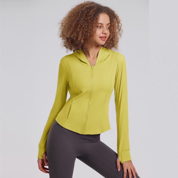 2023 New Women's Sports Jacket With Hood, Slim Fit Fitness Jacket, Quick-Dry Casual Running Yoga Top_desvips.com