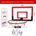 Wall-Mounted Foldable Basketball Hoop No-Drill, Silent Indoor Basketball Goal For Kids, Fits 7 Size Basketball Home Use_desvips.com