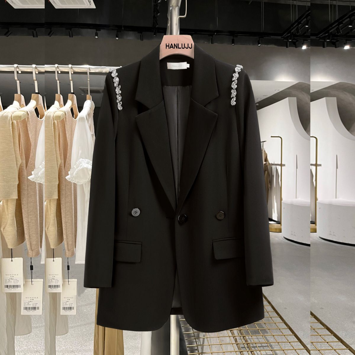 Women's Clothing beaded chain, loose suit_desvips.com