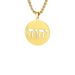 Cross-border Stainless Steel Punk Hip-hop Style Cut-out Rune Round Pendant Necklace, Versatile Unisex Fashion Accessory_desvips.com