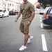 Men's short-sleeved shorts two-piece sports and leisure suit_desvips.com
