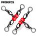 Japanese Style New Splitter 8-Shaped Ring Red Bead Three-Prong Swivel Sea Connector Outdoor Fishing Accessories_desvips.com