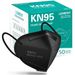 LEMENT 50-Piece KN95 Black Face Mask With 5-Layer Filter And ≥95% Cup Dust Safety Protection_desvips.com