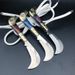 Exquisite Brass Small Multi-Functional Sharp Portable Couple Folding Keychain Outdoor Grape Picking Curved Knife_desvips.com
