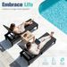 Devoko Outdoor Chaise Lounge Chair Set Of 2, Waterproof PP Lounge Chairs_desvips.com