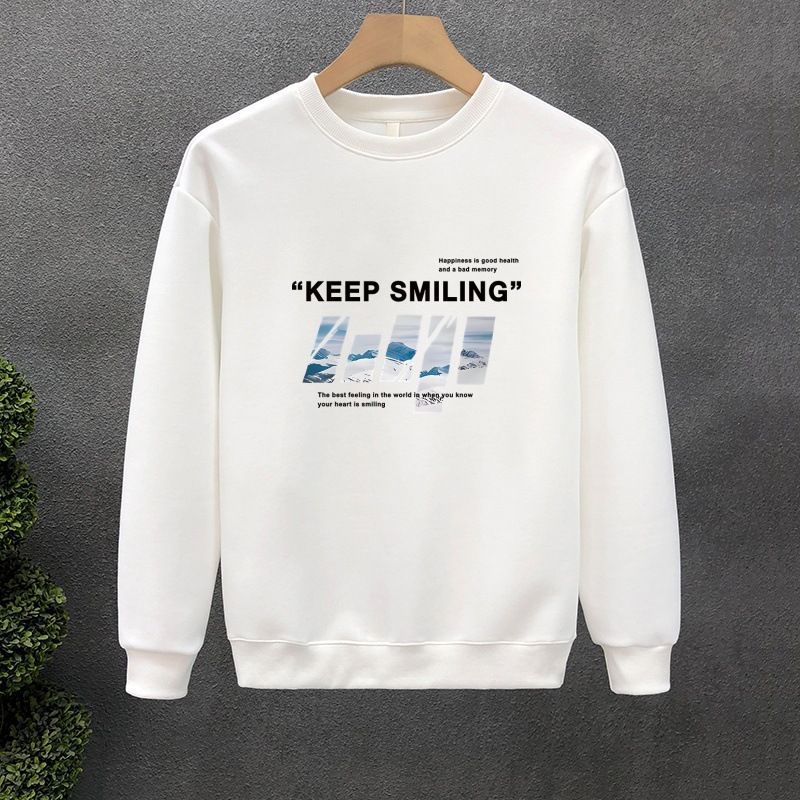 Autumn And Winter Men's Round Neck Wool Knitted Printed Casual Hoodie_desvips.com