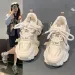 Womens Chunky Sneakers Spring Breathable Mesh Platform Sports Woman Fashion Lace Up Thick Sole Casual Shoes Mujer 240618_desvips.com