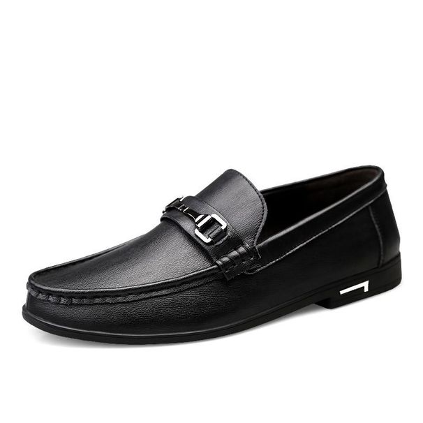 New Genuine Leather Men Casual Fashion Formal Mens Loafers Moccasins Italian Breathable Slip On Male Boat Shoes Size_desvips.com