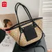 Handbags Designer Straw Hot Woven Beach Tote Women, Large Capacity Summer Crossbody Bag, Fashionable Korean-Style_desvips.com