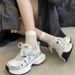 Lightweight Sports Running For Women 2023 Spring New Mesh Campus Style Forrest Gump Dad Versatile Casual Trendy Shoes_desvips.com