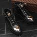 Athletic New Martin High-Top Metal Casual Leather Boots Men's Korean Style Trendy Street Dance Shoes_desvips.com