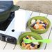 Outdoor folding bowl Camping cutlery set Silicone salad bowl Hiking plate_desvips.com