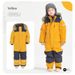 Kids' Waterproof Ski Suit With Reflective Strips - Windproof Thermal Snowsuit For Boys & Girls - Unisex Winter Sports Wear (110-160cm)_desvips.com