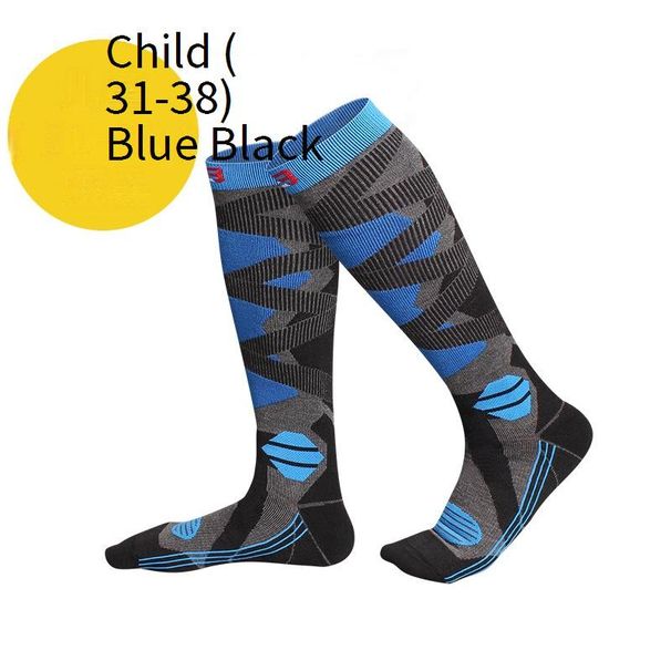 Kids & Teens Thermal Ski Socks - Moisture-Wicking, Anti-Slip, Cushioned For Winter Sports & Hiking (Unisex, Mid-Calf, Striped/3D Patterns)_desvips.com