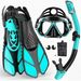 Explosive Outdoor Sports Snorkeling Three Sets Of Diving Masks, Snorkels, Adjustable Fins, Swimming Equipment_desvips.com