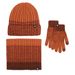 Winter 3-in-1 Knit Set – Scarf, Hat & Gloves, Thickened Thermal Ski Accessories, Gradient Color Block, Outdoor Sports & Daily Wear_desvips.com
