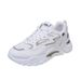 New Model 2025 Fashion Sneakers Women's Artificial PU + Mesh Splicing Low Help Lace-Up Breathable Thick Sole Running Shoes 35-40_desvips.com