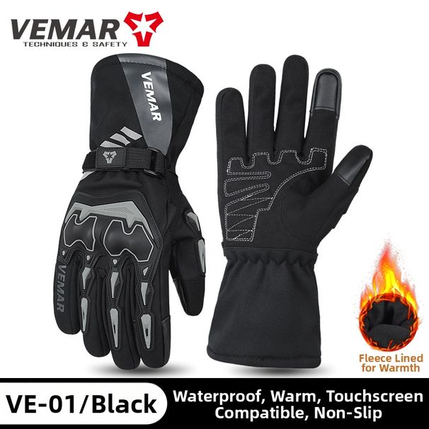 Motorcycle Winter Waterproof And Warm Riding Gloves For Men, Anti Fall, Motorcycle Touring, Cold Proof And Windproof Gloves For Women Riders._desvips.com