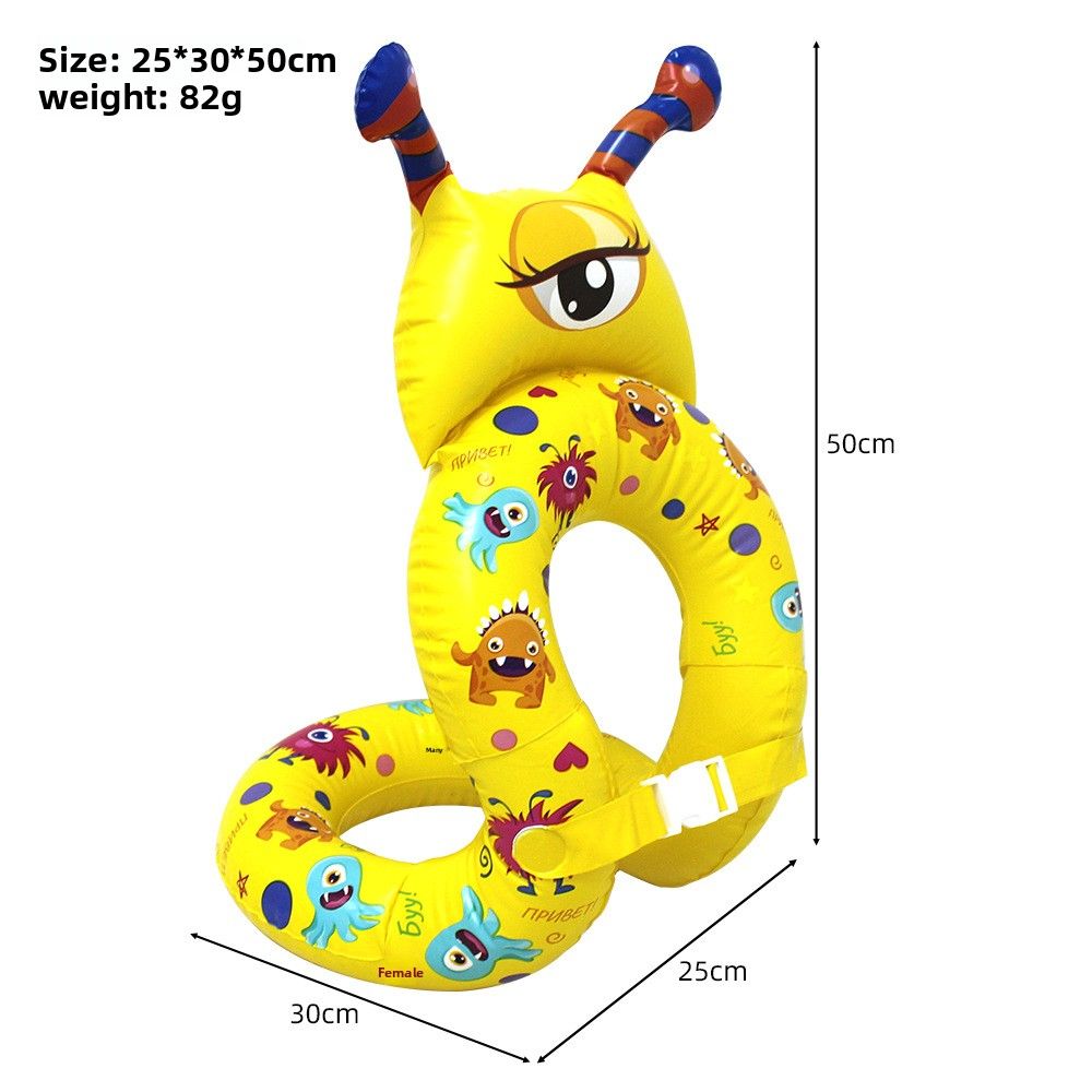 Kids Inflatable Swim Vest With Safety Armbands - Beginner-Friendly Floatation Suit (Snake-Shaped Pool Toy Adjustable Straps Non-Slip Grip)_desvips.com
