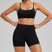 Women's Outdoor Running Fitness Set 2026 New Tight Sports Bra & Shorts With Pockets_desvips.com