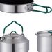 3Pcs Camping Cooking Set Included Carry Bag Folding Handle Pot Pan Kettle Camping Cookware For Picnic Trekking Fishing Home_desvips.com