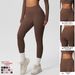 High Waisted Quick Drying Base Layer Fitness Sports Yoga Pants Double Sided Brushed Tight Fitting Solid Color Running Outdoor Wear_desvips.com
